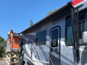 Camper awning - RV Repair by Custom way in California