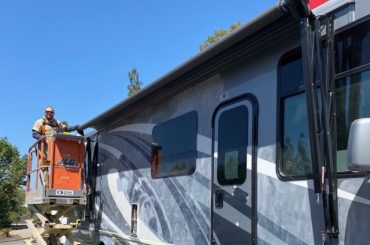 Camper Awning in Costa Mesa by Cosrom Way RV Repair Service