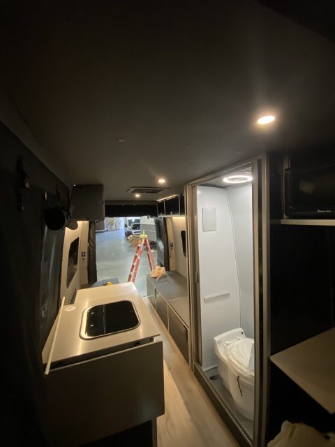 Mercedes Sprinter campervan renovation interior orange county