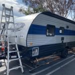 Travel trailer rebuilding after a collision