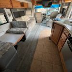 before Vinyl Plank Flooring in 35 ft RV Costa Mesa