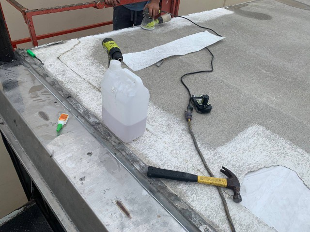 rv fiberglass roof repair