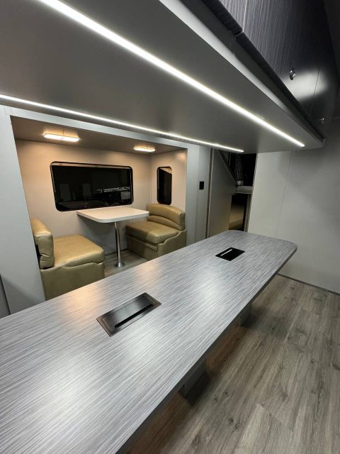 Dinette in mobile office truck Custom Way Califprnia