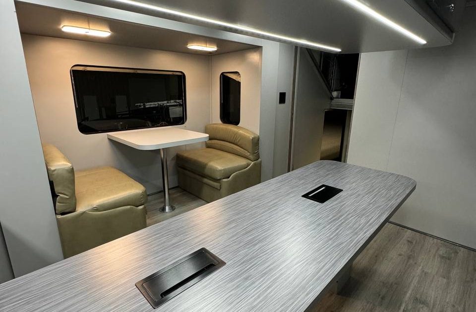 Dinette in mobile office truck Custom Way Califprnia