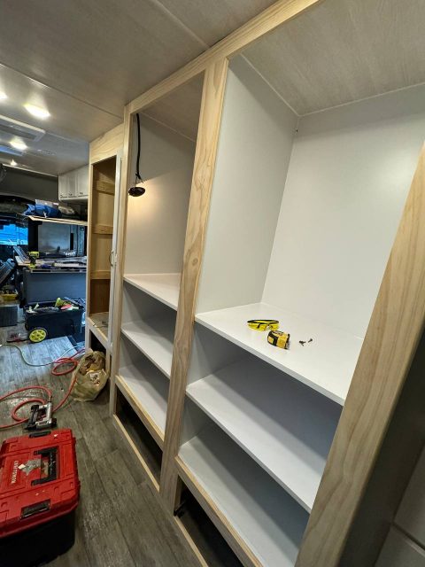 Interior remodeling in Mercedes Sprinter Orange County