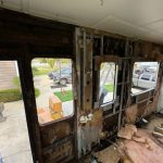 Remove RV wall panels after water damage