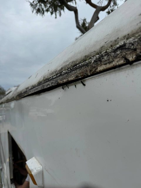 reseal aluminum molding rv after water damage