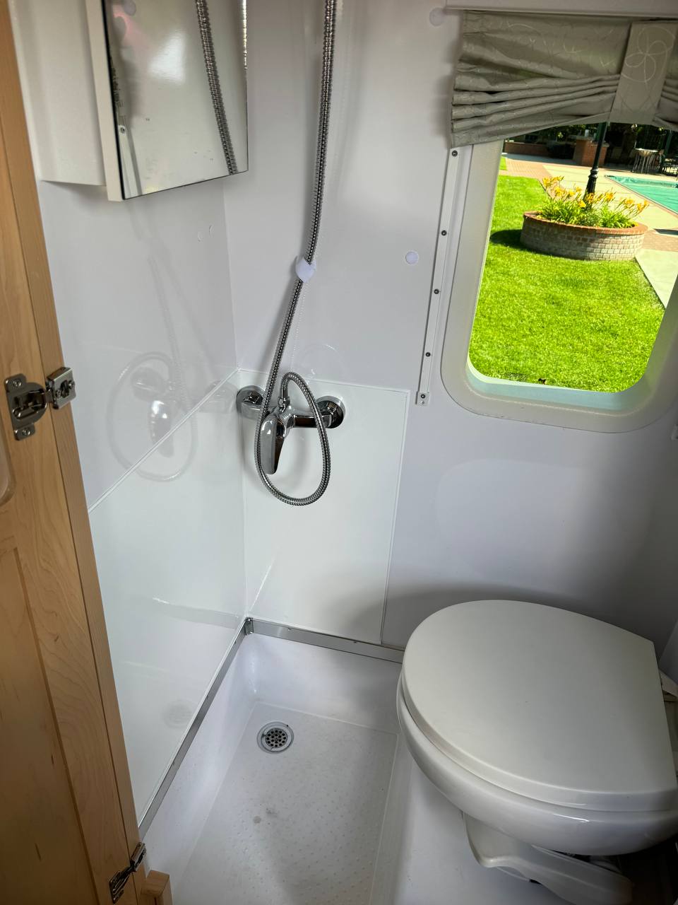 after bathroom remodel in sprinter van