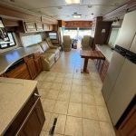 before RV floor repair, tile removal Costa Mesa