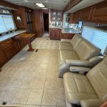 before RV floor repair, tile removal Orange County