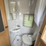 before small bathroom in sprinter van