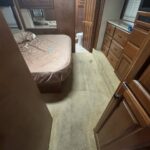 before carpet replacement in RV