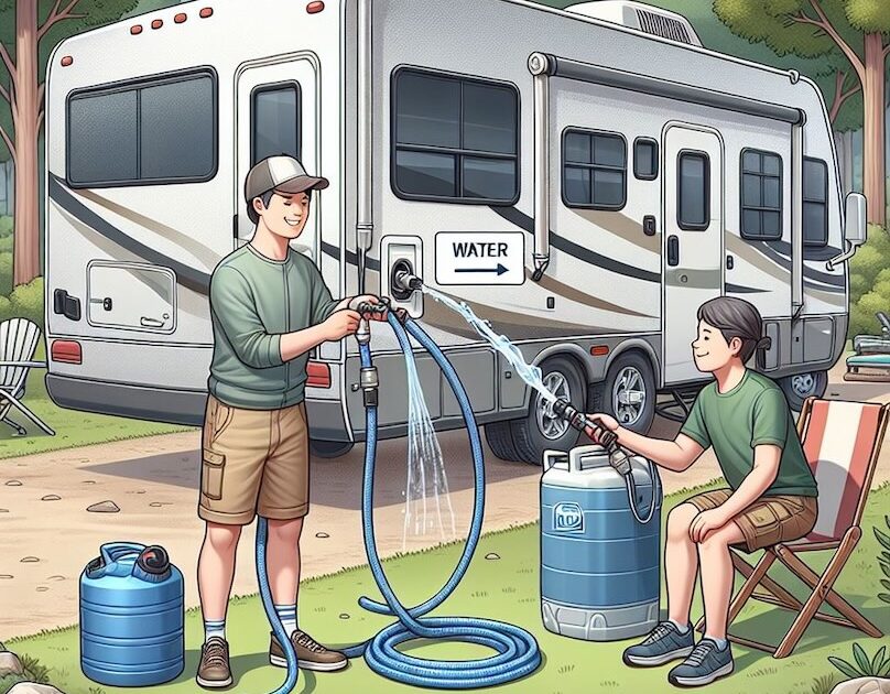 How to fill RV water tank