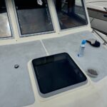 boat Window aluminum frame cleaning, sanding, priming, painting