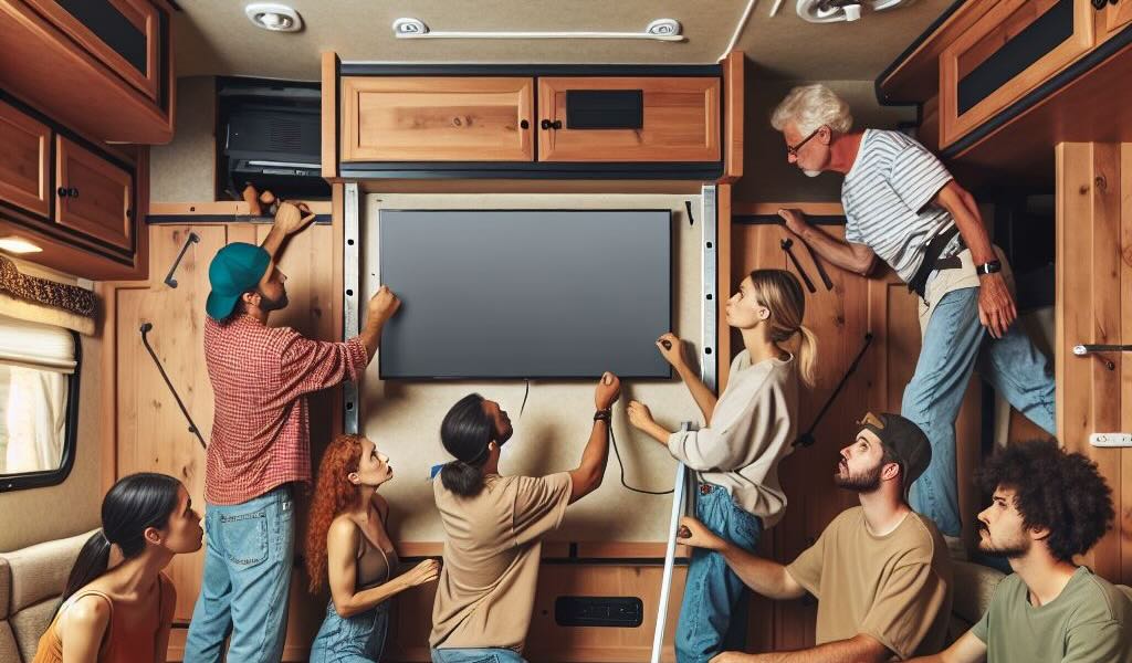 How to mount tv in rv without studs?