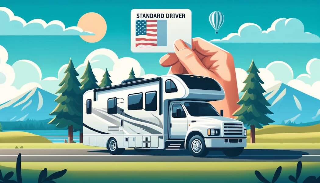 Can i drive a motorhome with a car license in USA