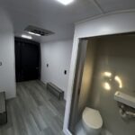 30 Shower with toilet and sink, Retractable door in Ford Transit