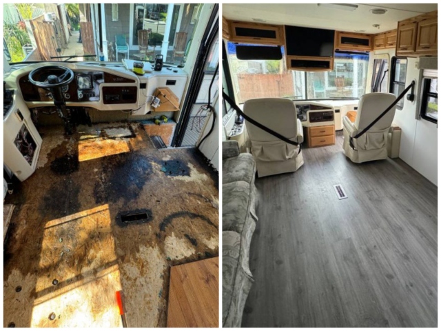 rv water damage floor repair cost