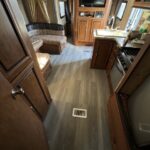 vinyl planks flooring in travel trailer interior