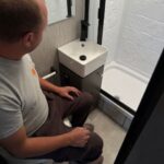 RV bathroom remodeling change sink with new cabinet