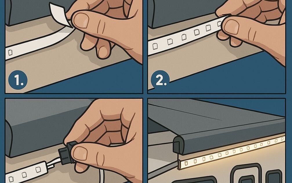 How to Install LED Strip Lights on RV Awning