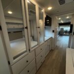 Thor Windsport Class A RV Remodel interior cabinets in bedroom
