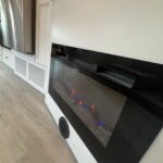 Thor Windsport Class A RV Remodel interior fireplace