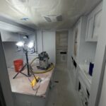 bedroom in fireplace in Thor Windsport Motorhome