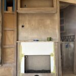 fireplace in Thor Windsport Motorhome