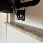 tv in fireplace in Thor Windsport Motorhome