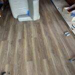 Floor vinyl panels install in RV 11
