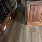 Floor vinyl panels install in RV 13