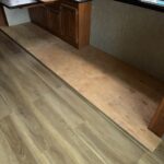 Floor vinyl panels install in RV 15
