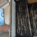 Floor vinyl panels install in RV 2