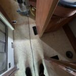 Floor vinyl panels install in RV 3