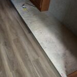 Floor vinyl panels install in RV 8