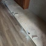 Floor vinyl panels install in RV 9