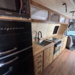 Ford Econoline van renovation Kitchen big Fridge 110v