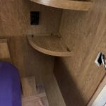 Ford Econoline van renovation shelves in badroom