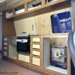 Kitchen with drawers in van