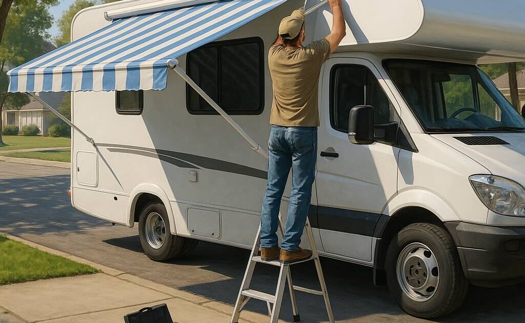 How to fit an awning to a motorhome?