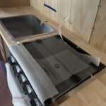 kitchen stove in van