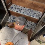 van Entry steps-tile Santorini style