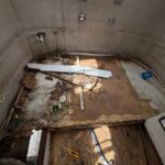 Damaged floor replacement in Scamp travel trailer 2