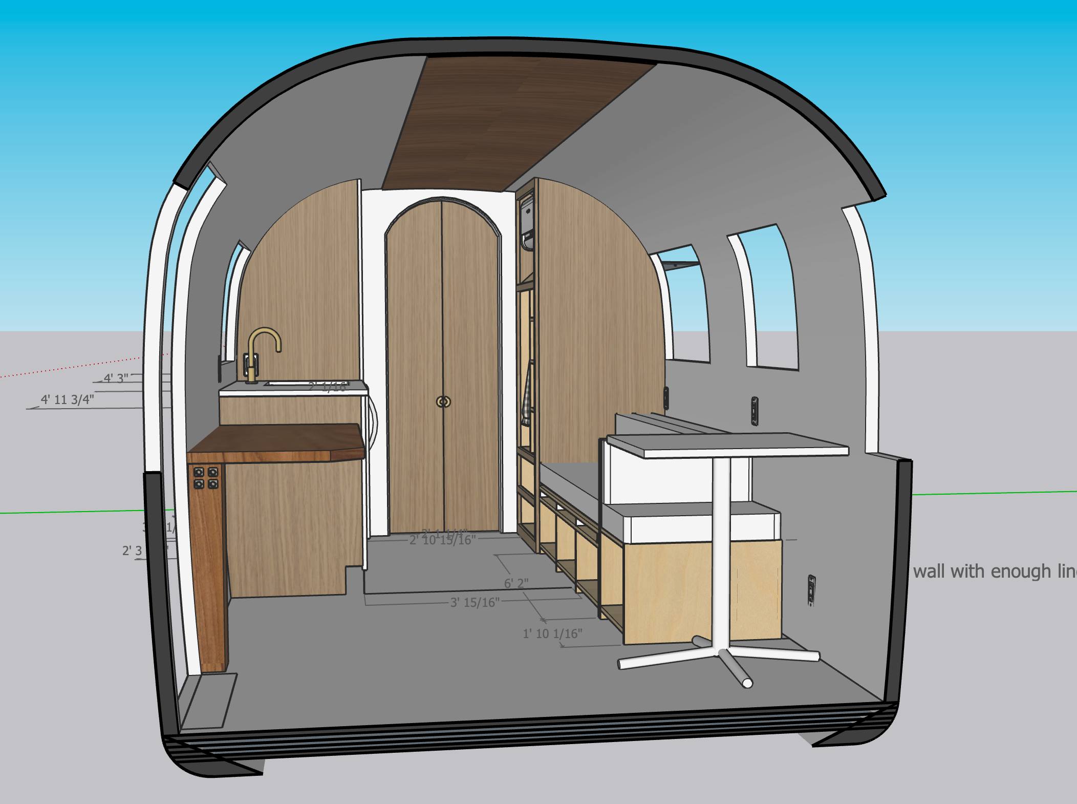 Custom airstream interior design