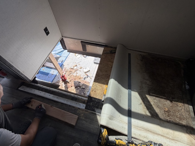 water-damaged plywood replacement in RV by Custom Way repair shop