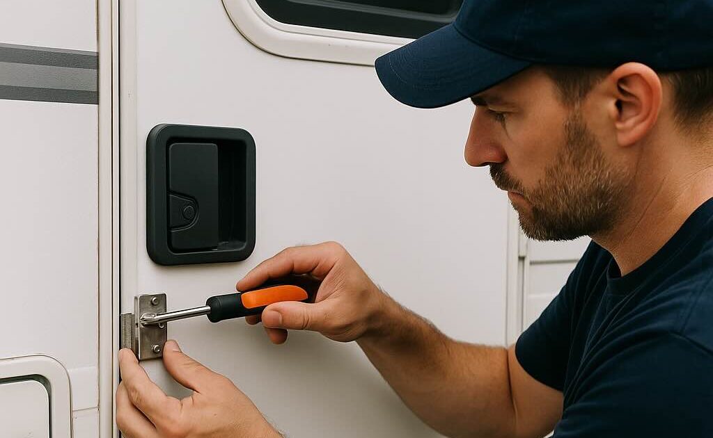 how to fix a camper door