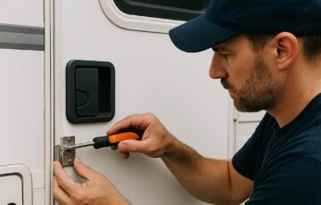how to fix a camper door