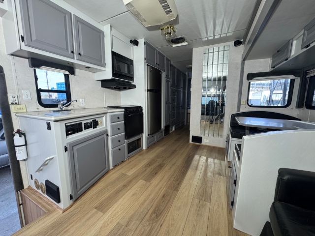37-ft RV Interior Remodel before and after photo 1