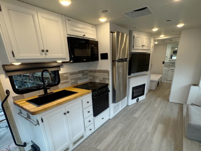 Class A RV Remodel before and after photo 1
